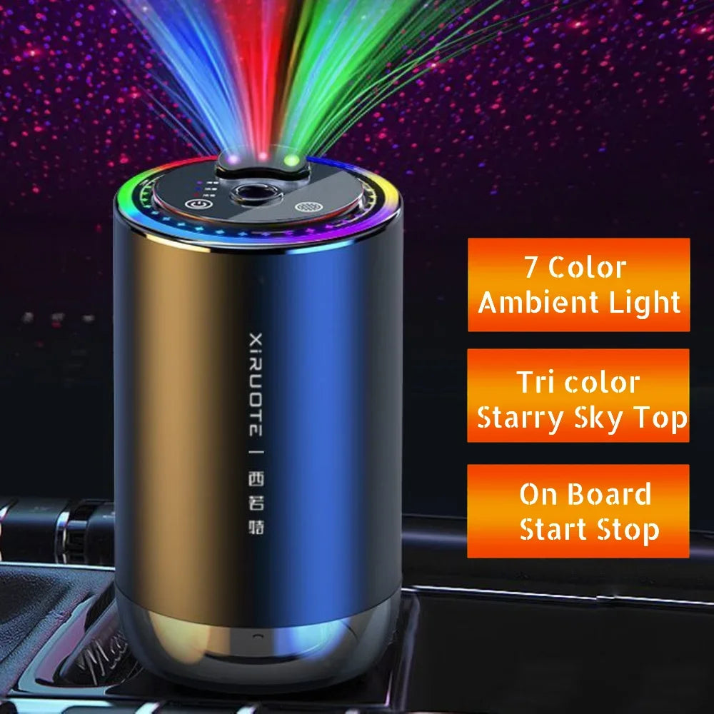 Car Air Freshener 3 Color Essential Oil Fragrance Diffuser Smell Distributor USB Rechargeable Aromatherapy Scent Air Refresher