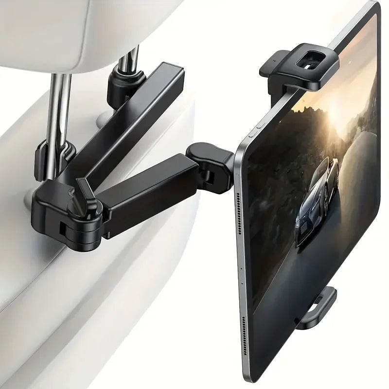 Telescopic Car Rear Pillow Phone Holder Tablet Rotating Holder Car Back Seat Stand Headrest Bracket Universal Holder Accessories CM World