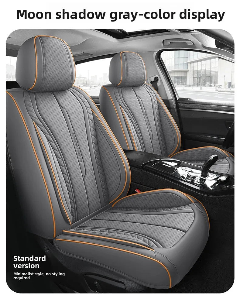 High Quality Nappa Leather Universal Car Seat Full Cover Perforated Nappa Leather Luxury Sedan SUV Seat Cushion Car Full Cover