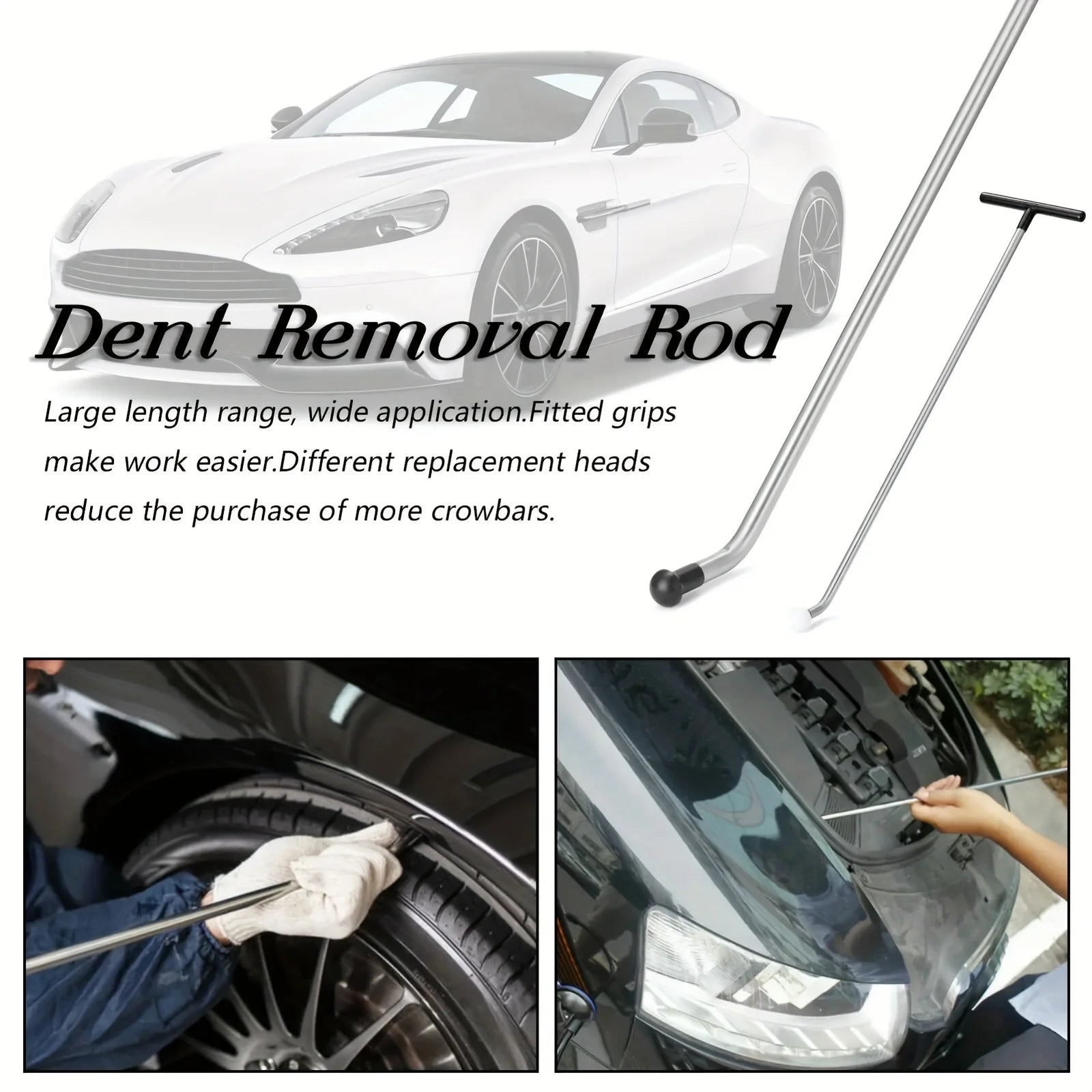 New Car Body Dent Repair Tool Kit T-Bar Hook And Pick Set for Fixing Dents Designed for Vehicle Dent Car Dent Remover CM World