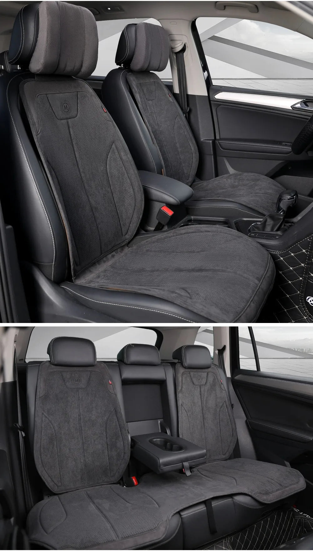 Luxury Suede Universal Car Seat Cover Seat Covers for Cars Full Set Latex Cotton Car Cushion Auto Accessories Car Seat Protector CM World