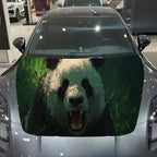 Powerful Fierce Panda Car Hood Decal, Waterproof Self-adhesive Vehicle Vinyl Wraps Sticker, Cool Auto Cover Decoration, Anti-scr