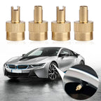 40-10PCS Tire Valve Stem Cap Full Copper Slotted Head Stem Cover with Core Removal Tool Wheel Valve Covers for Auto Motorcycle