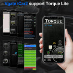 Vgate iCar2 ELM327 V2.2 OBD2 Scanner For Android iOS Bluetooth 3.0 WiFi OBD 2 Car Diagnostic Tool Code Reader PK KONNWEI KW906 Car Mobile World