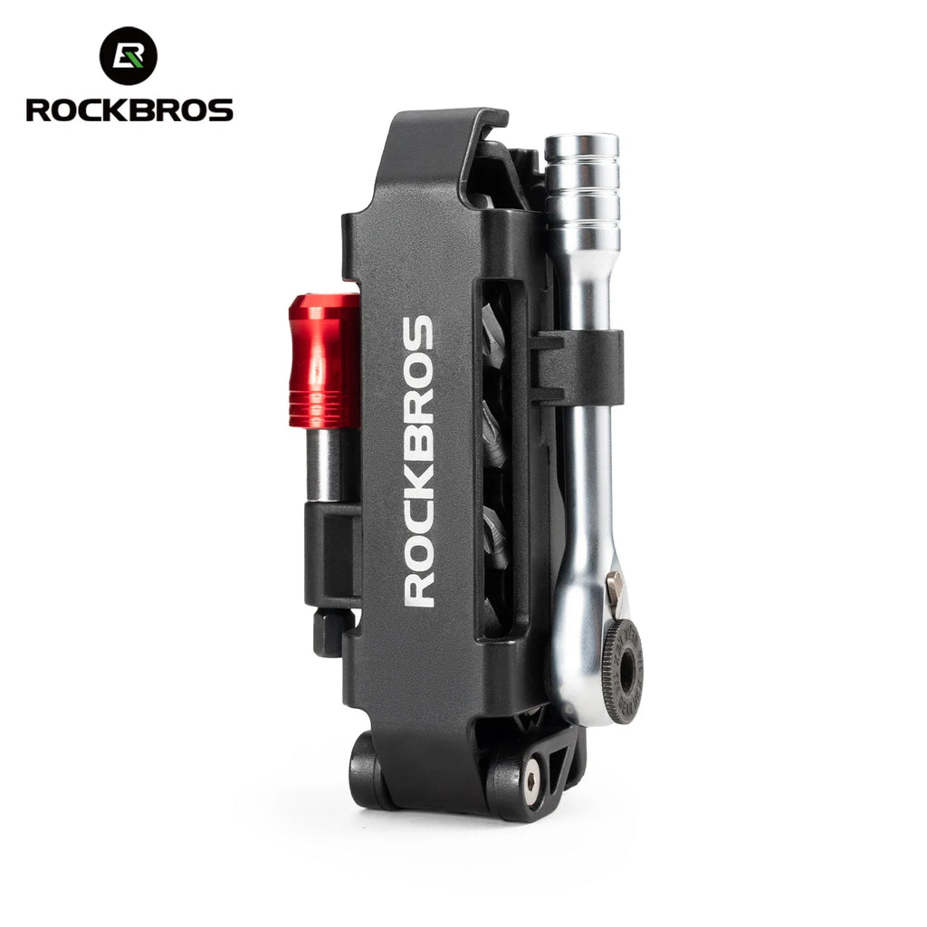 ROCKBROS Bike Repair Tools Multifunctional Ratchet Wrench Set Compact Folding Combination Aluminum Bicycle Ratchet Tool Set CM World