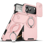 Luxury Heavy Duty Rugged Armor Magnetic Bracket Case For iPhone 17Air 16 15 14 17 Pro Max Plus Slide Camera Protection PC Cover Car Mobile World