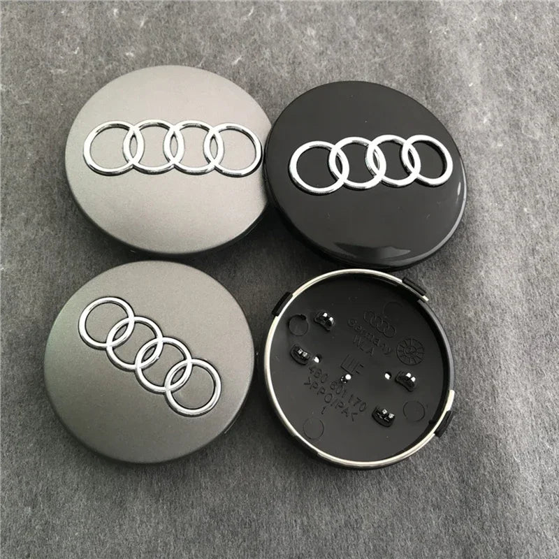 4pcs 60mm 61mm 68mm 69mm Car Styling Wheel Center Cap Hub Covers Badge 4B0601170 For Audi A3 A4 A5 A6 A7 A8 S4 S6 Accessories CM World