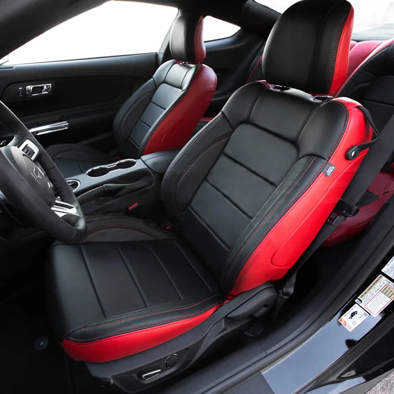 Custom Fit for 2015-2024 Mustang Coupe Car Seat Covers Full Set Durable Quality Material for Ford Mustang Coupe Gt CM World