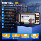 THINKCAR ThinkScan 662 Bi-directional Scan Tool CANFD Obd2 Scanner Car Diagnostic Tool Automotivo Code Reader 12 Reset Life Free Car Mobile World