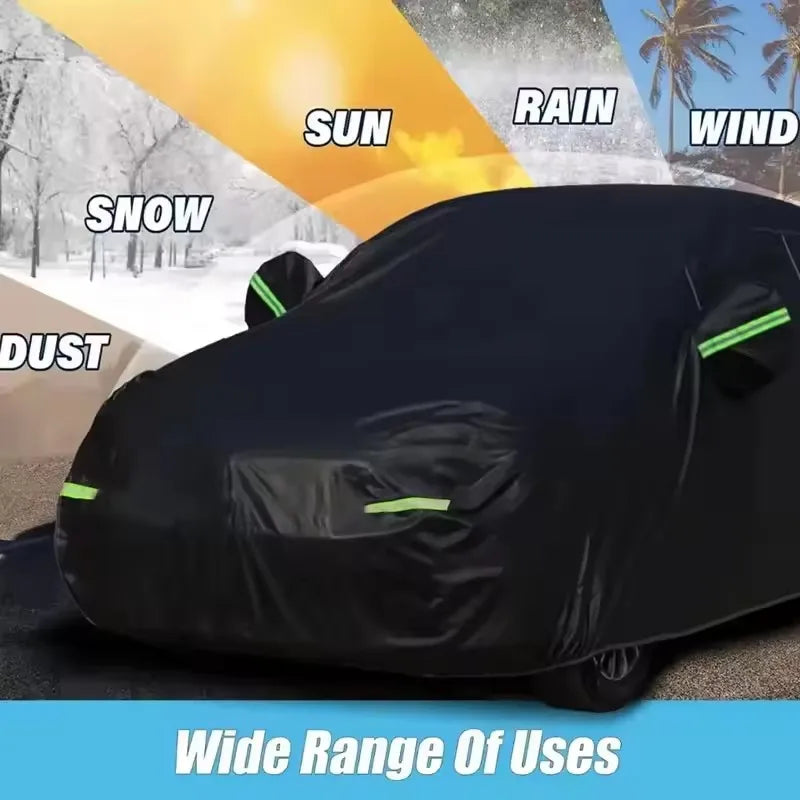 Outdoor Full Vehicle Cover For Skoda Octavia - Side Zipper Design, Waterproof Dustproof Sun Protection Car Cover