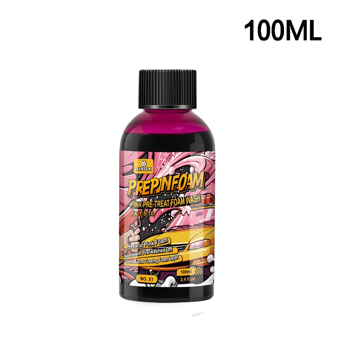 Pink Magic Foam Car Wash Shampoo Car High Concentration Sediment Pre-washed Off Wash Car Wash Soap Super Foam Cleaner X1 ﻿ CM World
