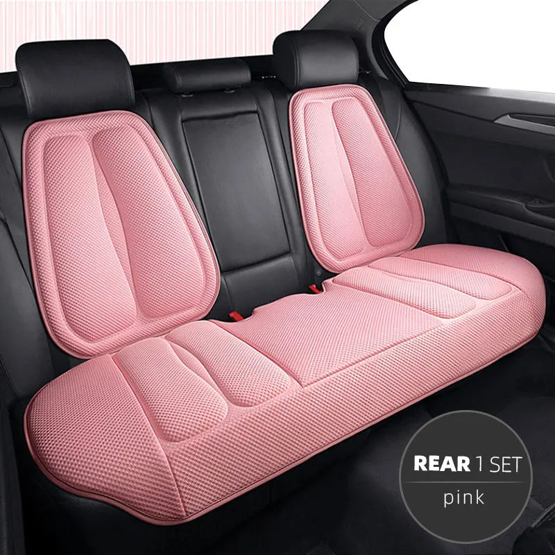 Universal Car Seat Covers Front Back Blue Cushion Breathable Waterproof Auto Ice Silk Mats Pad Full Set Fit Green Protector