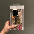 Vintage Floral Leopard Print Pattern Phone Case For iPhone 17 16 15 14 13 12 11 Pro Max XS X XR Plus 17 Air 16 15 Soft TPU Cover