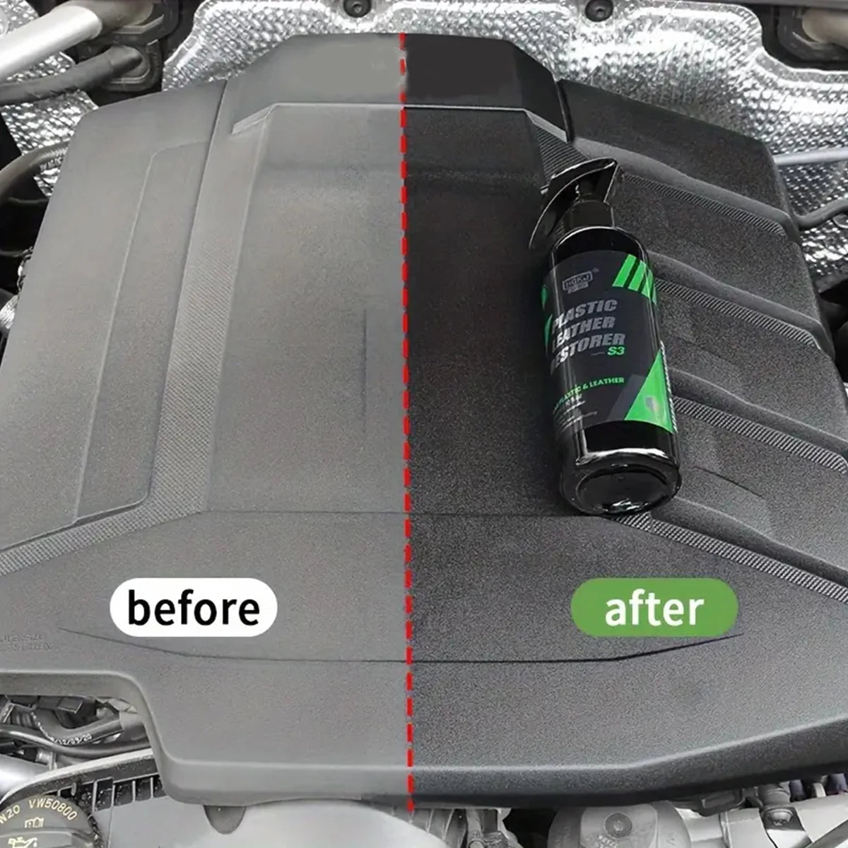 S3 Car Plastic Leather Restorer Spray Polish Cleaner Coating Agent  Back To Black More Gloss Car Cleaning Products CM World