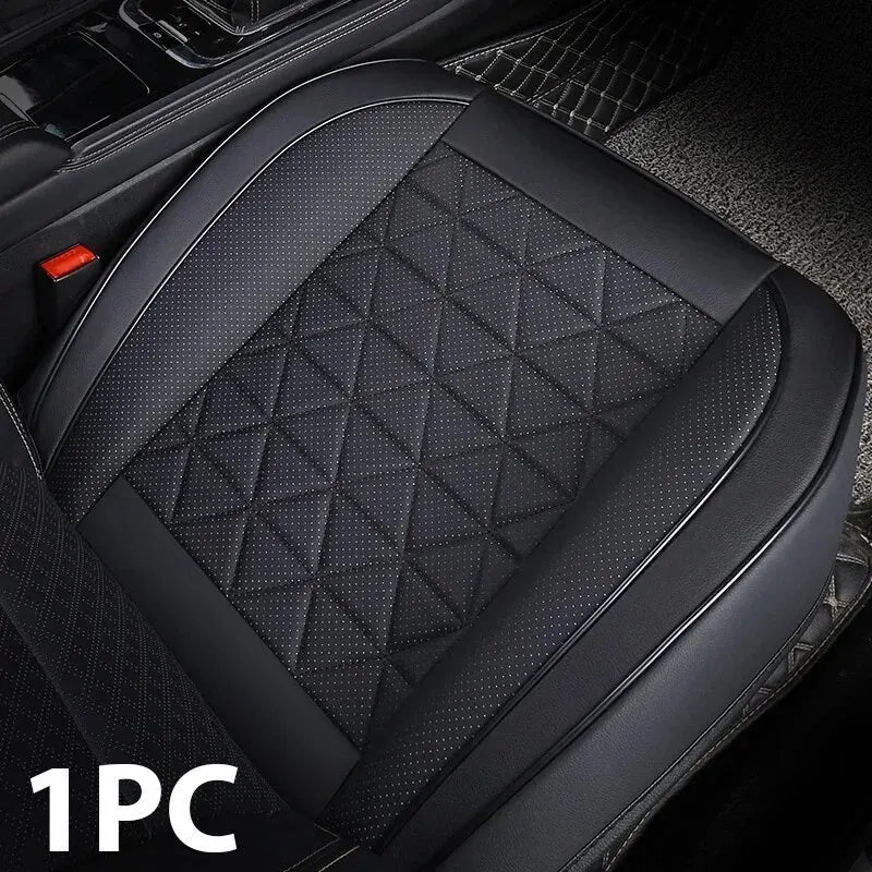 1PC Diamond-Quilted Premium PU Leather Car Seat Cover Non-Slip Breathable Universal Fit for Sedans SUVs Trucks - Seat Pad CM World