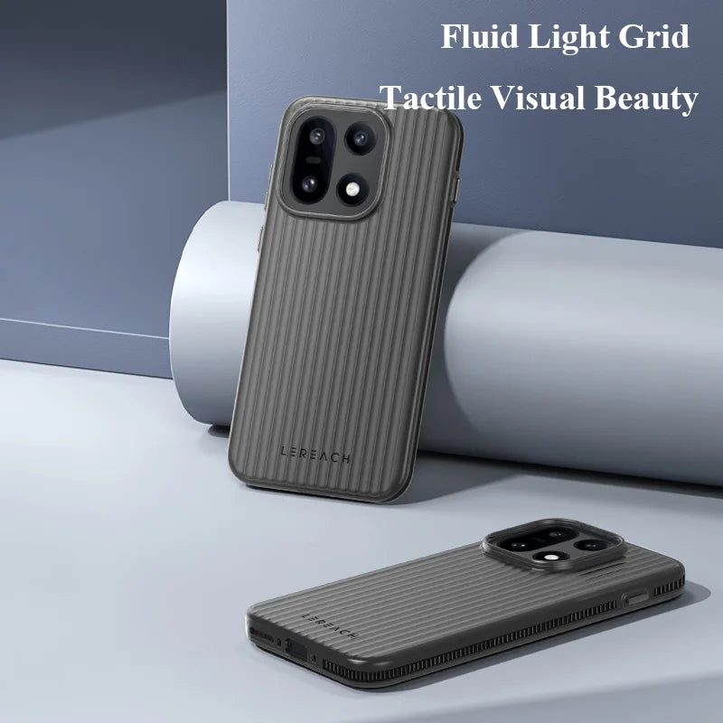 Lereach for OnePlus 15 15R Ace 6 Ace 6T Corrugated Matte Phone Case Anti-Slip Slim Fingerprint-Resistant Multi-Color Options Car Mobile World