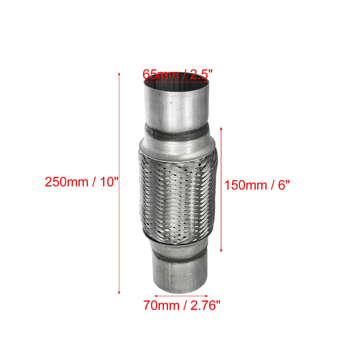 UXCELL 51x55x252mm 51x57x150mm 58x63x250mm Car Exhaust Tube Telescopic Flexible Stainless Steel Muffler Pipe Connector