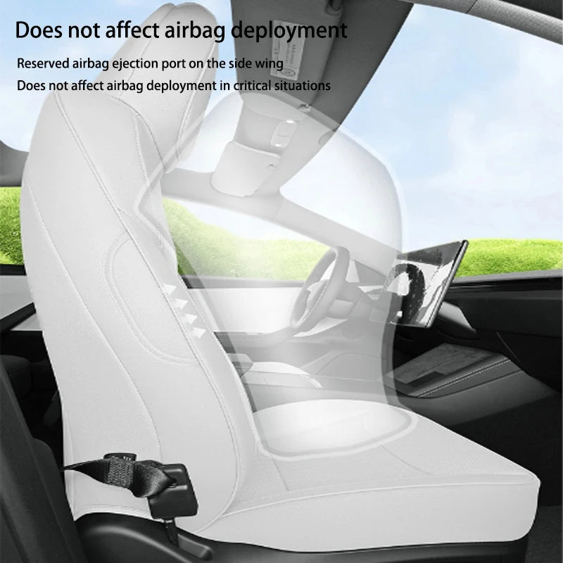 For Tesla ModelYJuniper 2025 Full Set Seat Covers Leather pad breathable and sweat proof all season seat cover Cushion Protector CM World