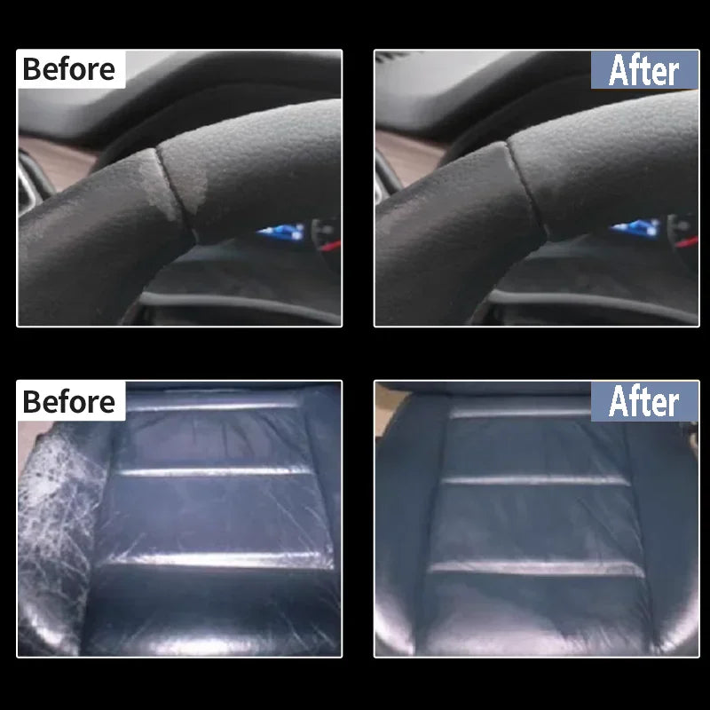 Imitation Leather Repair Paste for Steering Wheels and Car Seats - Restore Faded Imitation Leather, Repair Tears and Scratches.