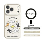 Cartoon Dog Star Magnetic Phone Case For iPhone 16 18 17 Pro Max 15 Pro Cases For iPhone 16 15 14 13 12 Pro Max MagSafe Cover