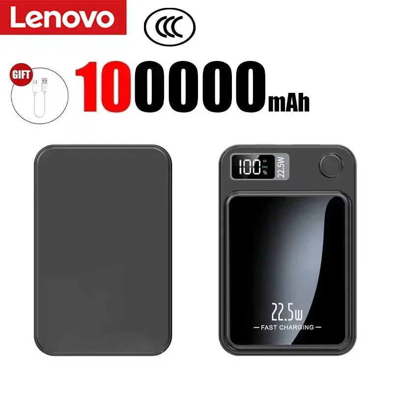 Lenovo 500000mAh Wireless Power Bank Portable Magnetic Fast Charger For Magsafe Auxiliary Battery For Xiaomi Huawei iphone