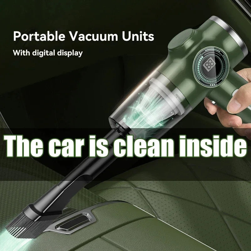 Lenovo Wireless Car Vacuum Cleaner 5 in1 Portable Wet Dry Dual-Use Automobile High Power Handheld Electric Appliance Cleaner New Car Mobile World