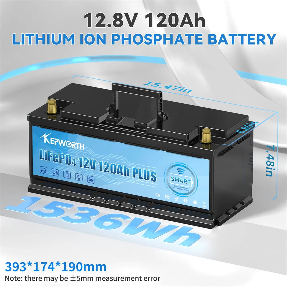 12V 24V 100AH 120AH 300AH LiFePO4 Battery Built-in Bluetooth  BMS Lithium Power Batteries 6000 Cycles For RV Campers Golf Cart