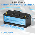 12V 24V 100AH 120AH 300AH LiFePO4 Battery Built-in Bluetooth  BMS Lithium Power Batteries 6000 Cycles For RV Campers Golf Cart
