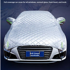 Thickened Auto Half Car Cover Hail Proof Sunshade Anti‑Snow Frost Dust Car Hood Protector for Sedan SUV Vehicles