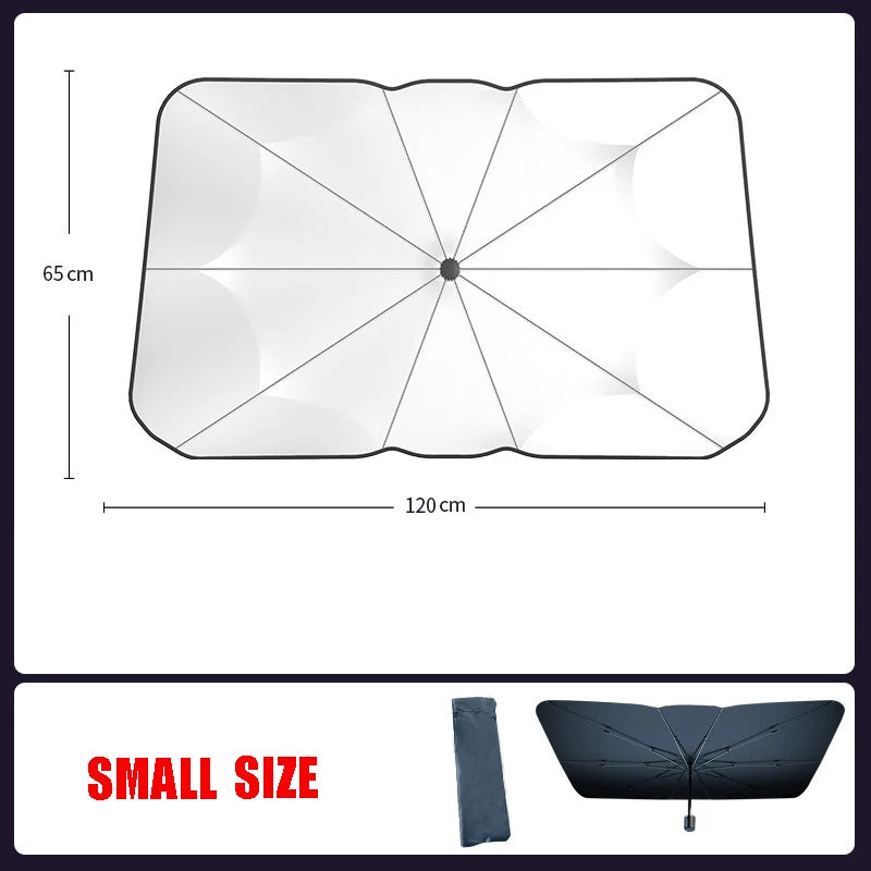 Car Sunshade Umbrella Windshield Folding Front Parasol Umbrella Type Sun Shade for Car Window Summer Sun Protection Accessories