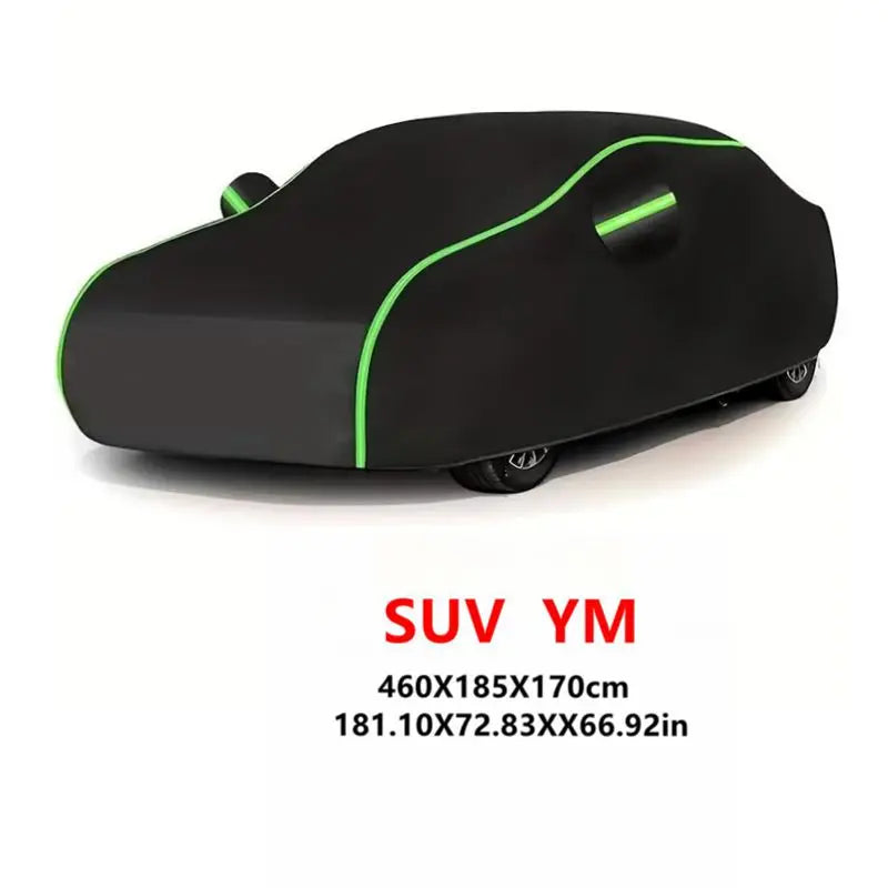 Universal Car Covers With Reflective Strip Fit For Audi Mercedes Benz Volkswagen Mazda And So On Black Car Cover Dust-proof Snow Car Mobile World