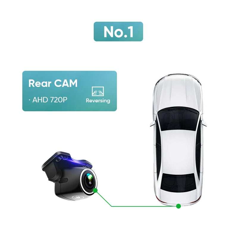 Ainavi WaterProof HD AHD Rear Camera 1080P DVR Driving Recorder Dash Camera ADAS For  Android Multimedia Player System