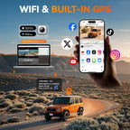 WOLFBOX M40 Dash Cam 4K+1080P With Voice Control ADAS Built in 5GHZ WI-FI and GPS Video Recorder Front and Rear Dash Camera Car Mobile World