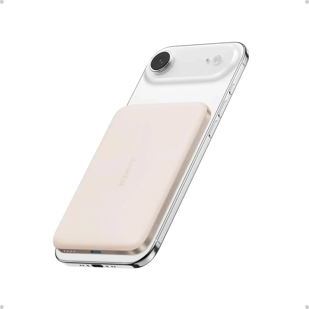 Anker Nano Power Bank, Ultra-Slim 5,000mAh Wireless Charging Battery,Portable Charger, for iPhone Air/17/16 Car Mobile World