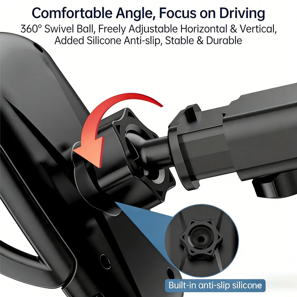 Car Phone Holder Mount for Dashboard/Windshield/Air Vent 360°Rotation Adjustable Clip Compatibility Fit for All 4-7" Smartphone CM World