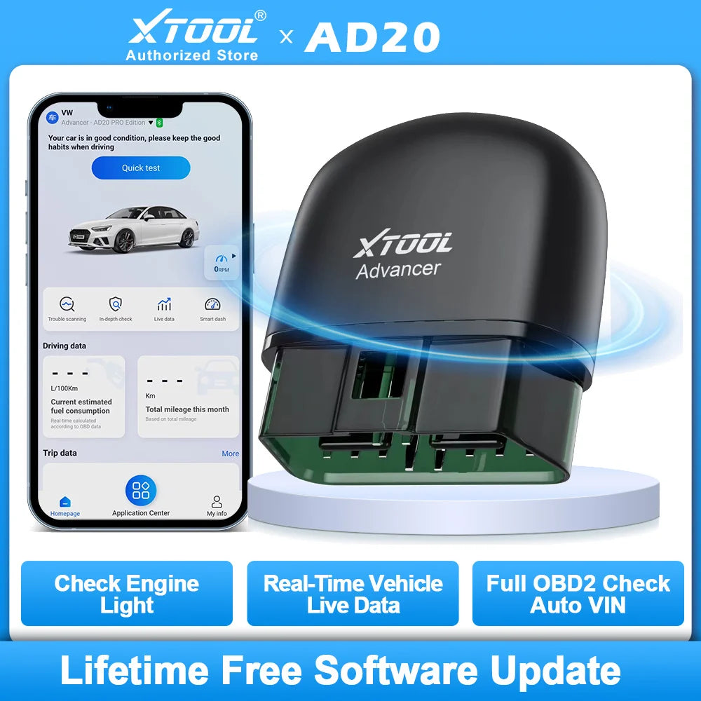2026 XTOOL Advancer AD20 Bluetooth OBD2 Scanner On Android IOS Universal Car Diagnostic Tools Super Mini AD20 OBD II Code Reader Car Mobile World