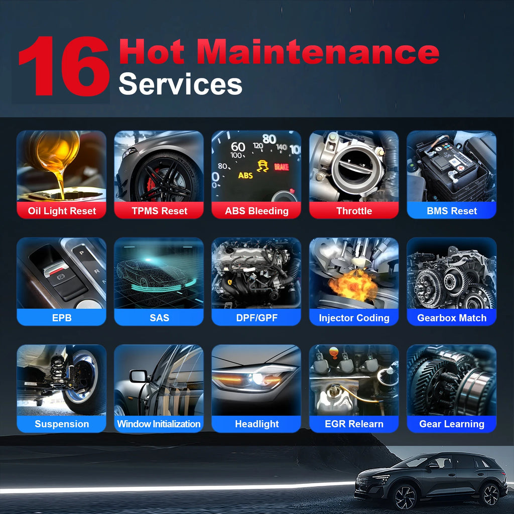 XTOOL D5S Car Diagnostic Tool Gearbox ABS EPB SRS Engine System Scanner 16 Resets Service OBD2 Scanner Free Update FCA CAN FD