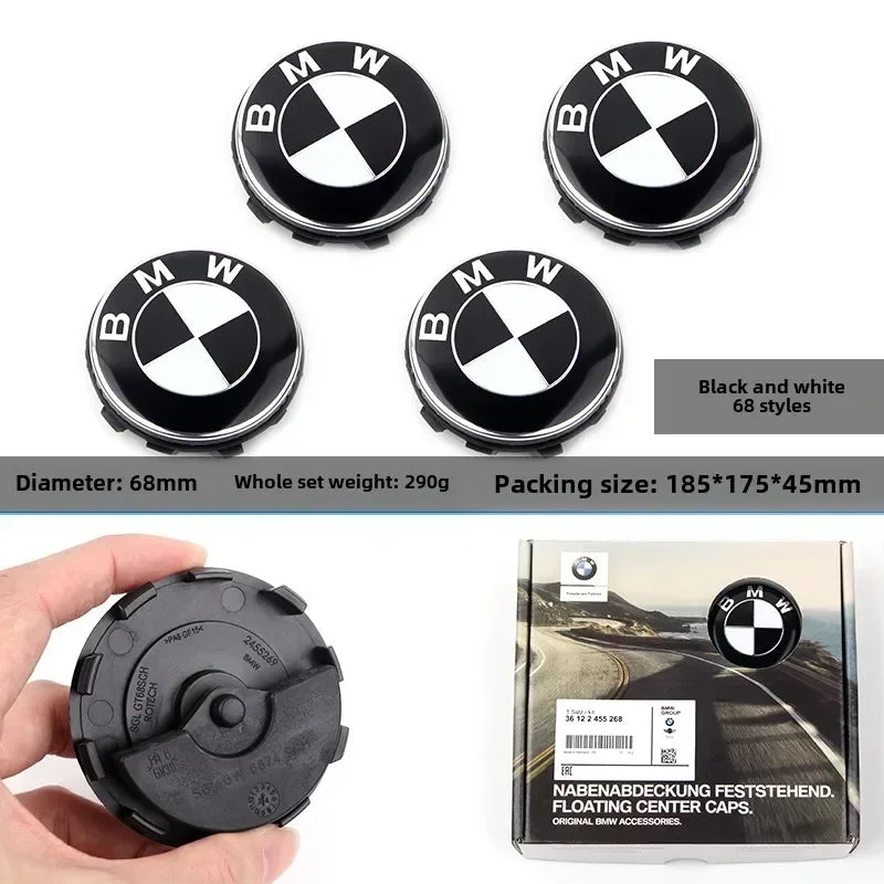 56/68mm BMW hub cover magnetic suspension hub center cover 1 3 5 7 series, 1x3x5x6 m2 m3 m4 m5 m6 automobile tire center logo. CM World