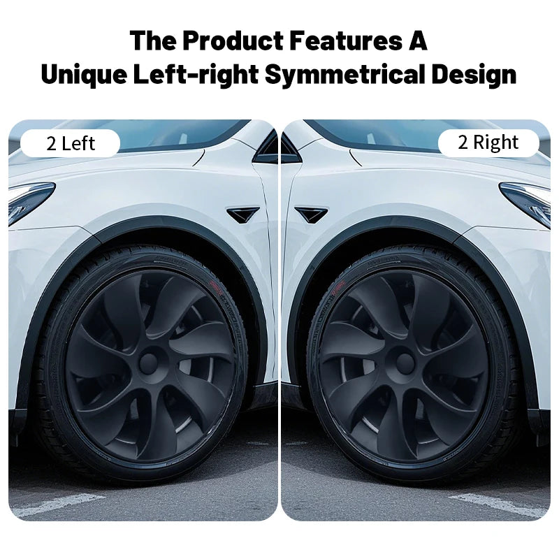 4PCS 19 Inch Cyclone Style Wheel Covers for Tesla Model Y (2020-2024) Right & Left Automobile Accessories Hubcaps Replacement CM World