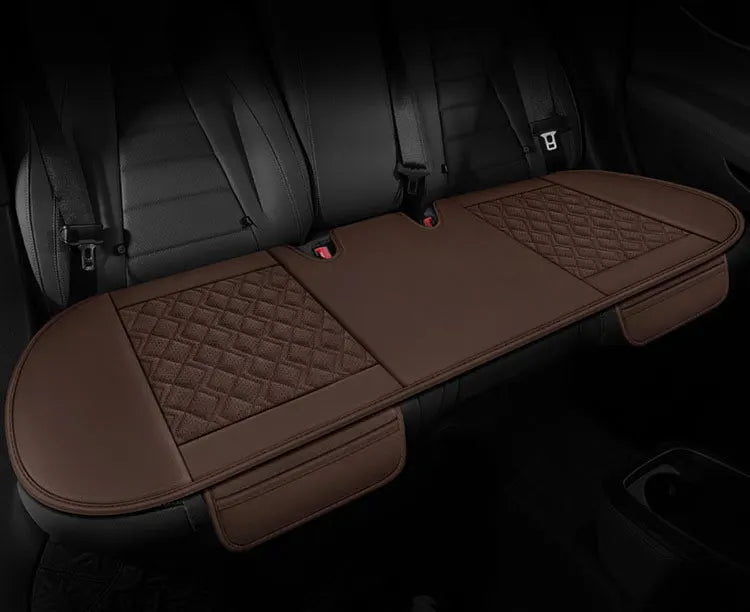 Cowhide Leather Car Seat Covers Breathable Front Car Seat Cushion Non-Slip Rear Seat Pad Universal All Weather Auto Seat Covers