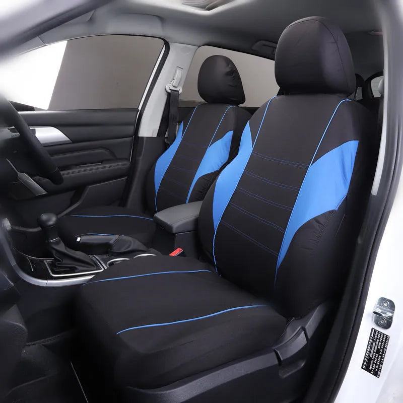 5 Seats Set Rear Front Car Seat Cover Universal Automobiles Seat Covers Protector Polyester Four Seasons