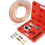 25Ft 3/16'' Brake Line Kit with 16 Fittings and 4 Unions Brake Pipe Fittings,Brake Line Double & Single Flaring Tool Kit CM World