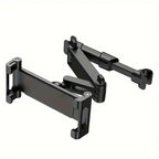 Car Tablet Holder Headrest iPad Mount Auto Telescopic Backseat Tablet Stand Cradle Clip Universal Seat Back Cell Phone Bracket CM World