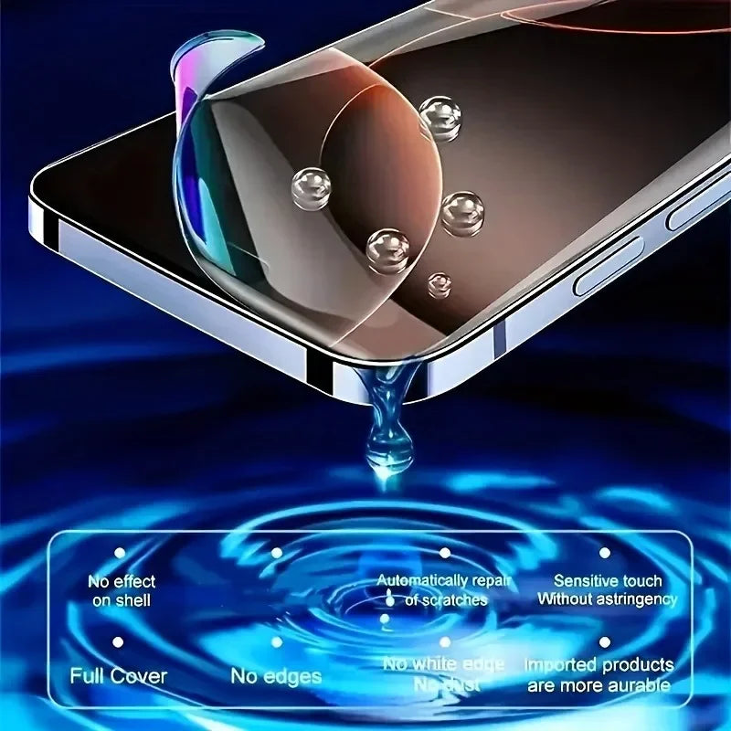 5Pcs Hydrogel Film For iPhone 17 Pro Max 17 Air 16 16e 15 14 13 12 11 Pro Max Plus Full Cover Screen Protector For iPhone 17 Car Mobile World