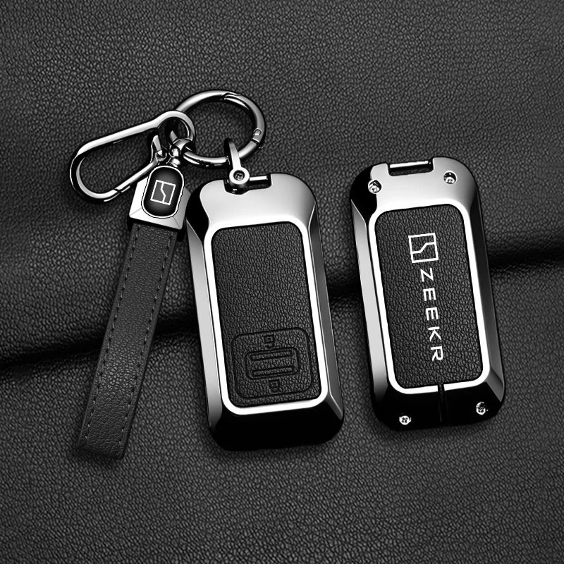 Zinc Alloy Protective Cover Box for Car Remote Control Keys, Suitable for Zeekr 001 9X 2026 Car Keychain Interior Accessories