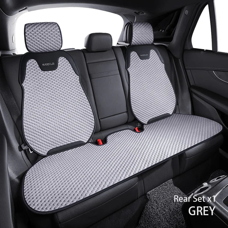 Universal Ice Silk Car Seat Covers Breathable Car Seat Covers Full Set Sweat Absorption Auto Seat Cushion Pad Car Accessories CM World