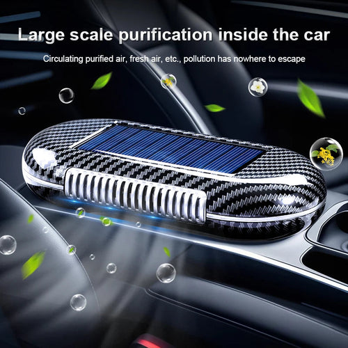 1pc solar air purifier, built-in sensor, used in the car, purifies air, clean air, fresh air, purification generator, intelligen Car Mobile World