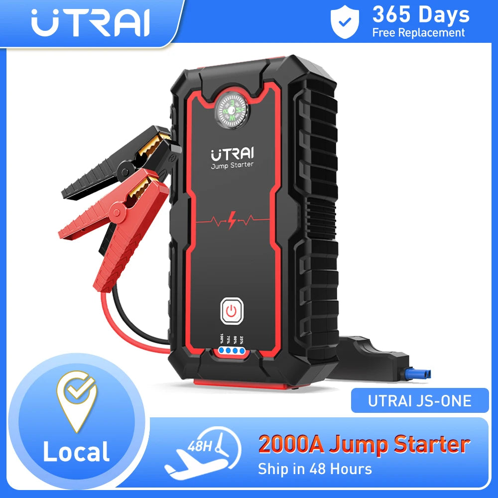 UTRAI Power Bank  2000A Jump Starter Portable Charger Car Booster 12V Auto Starting Device Emergency Car Battery Starter CM World