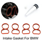 Car Engine Intake Inlet Swirl Flap Aluminum And Rubber Delete Blank Manifold Gasket Replacement partS For BMW N47 E90 N57S 2.0D