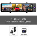 H330 Dash Cam 3 Channel Rearview Mirror Front Inside Rear 4K+1080P+1080P WiFi GPS Dual Lens Car Dvr Camera Infrared Night Vision